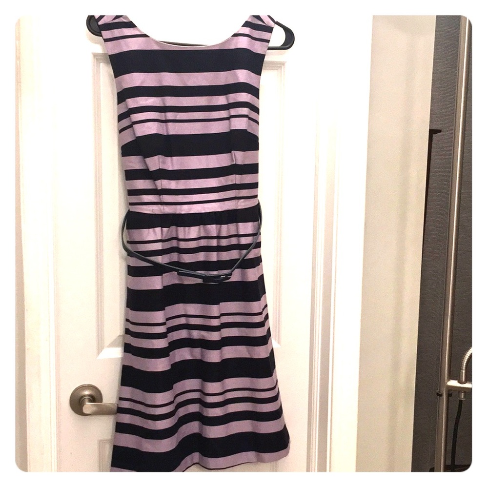 Navy and lavender dress with pockets!